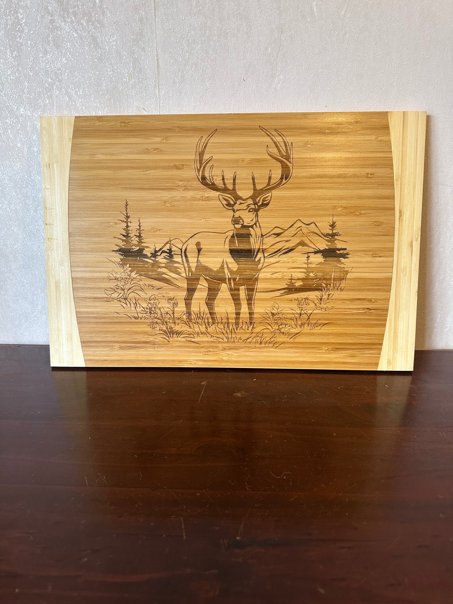 Curved Bamboo Chopping Board - Large - Laser Wood Designs