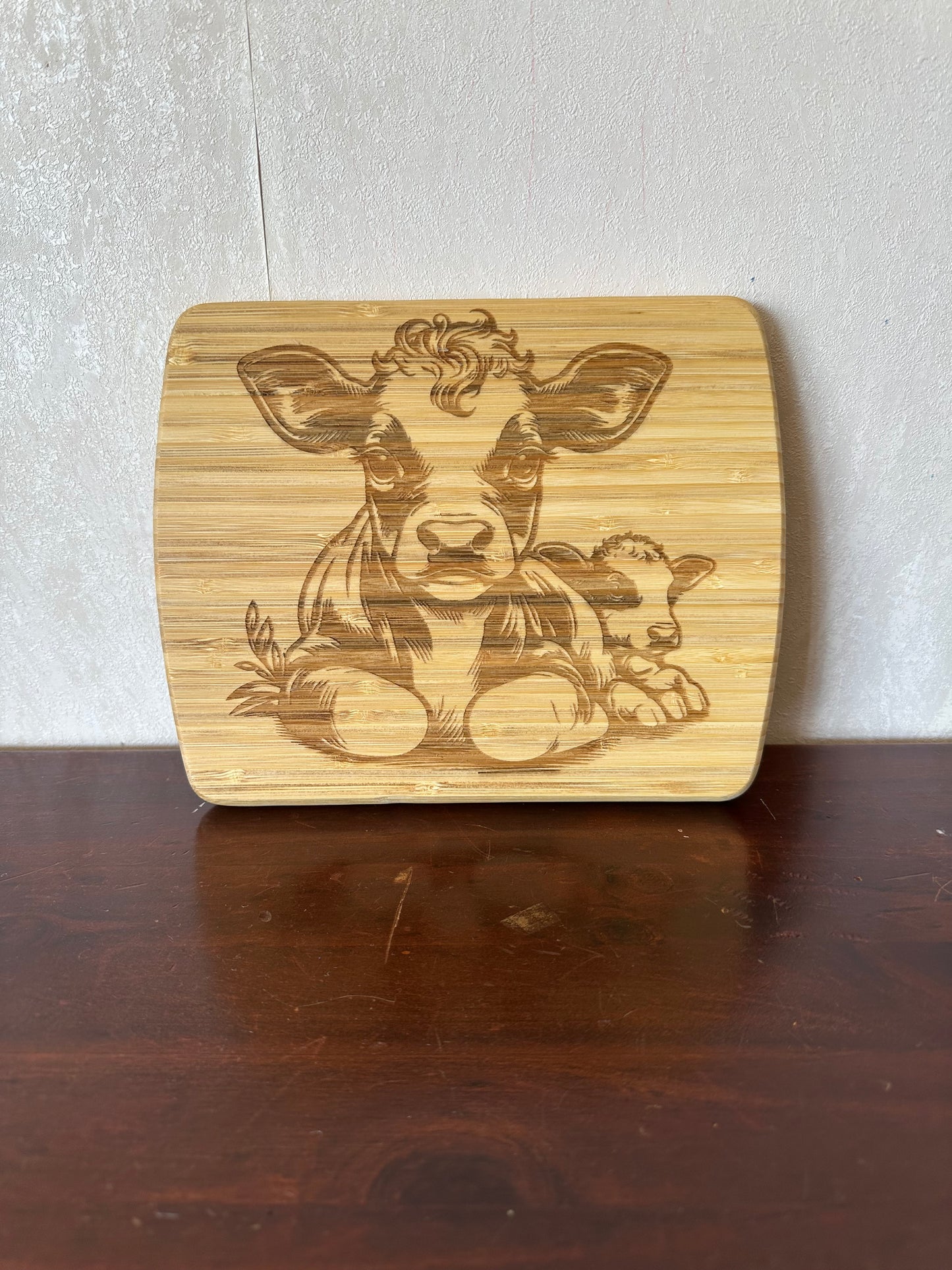 Natural Bamboo Chopping Board - Small - Laser Wood Designs