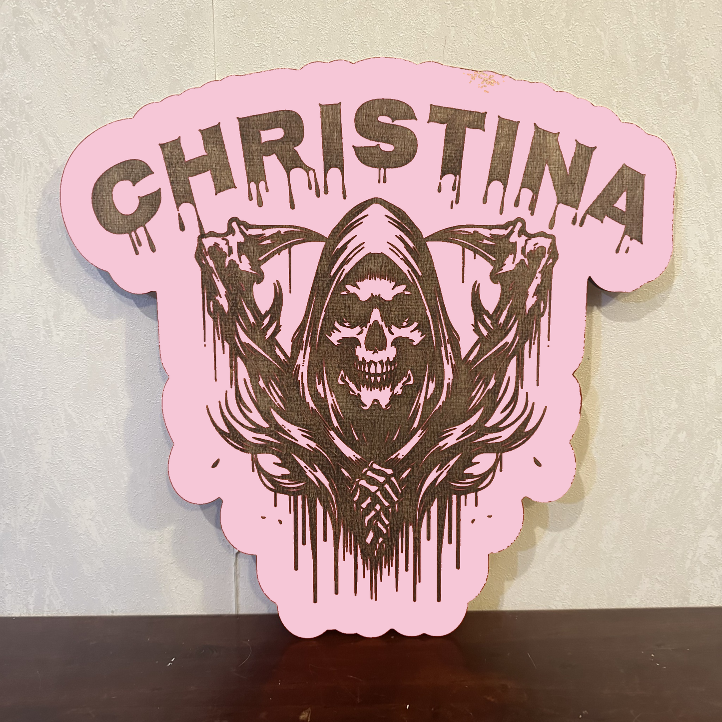 Reaper Name plaque - Laser Wood Designs