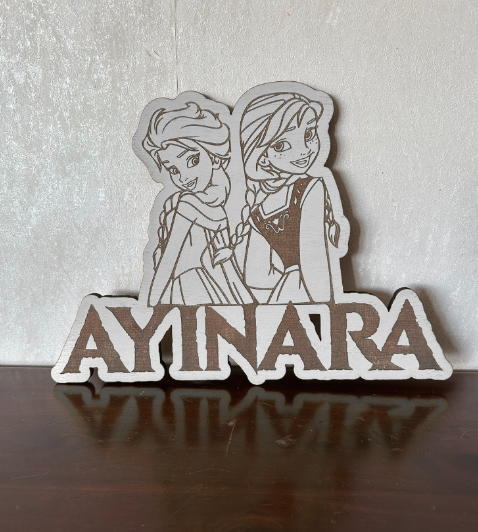 Ice Princess Name - Laser Wood Designs