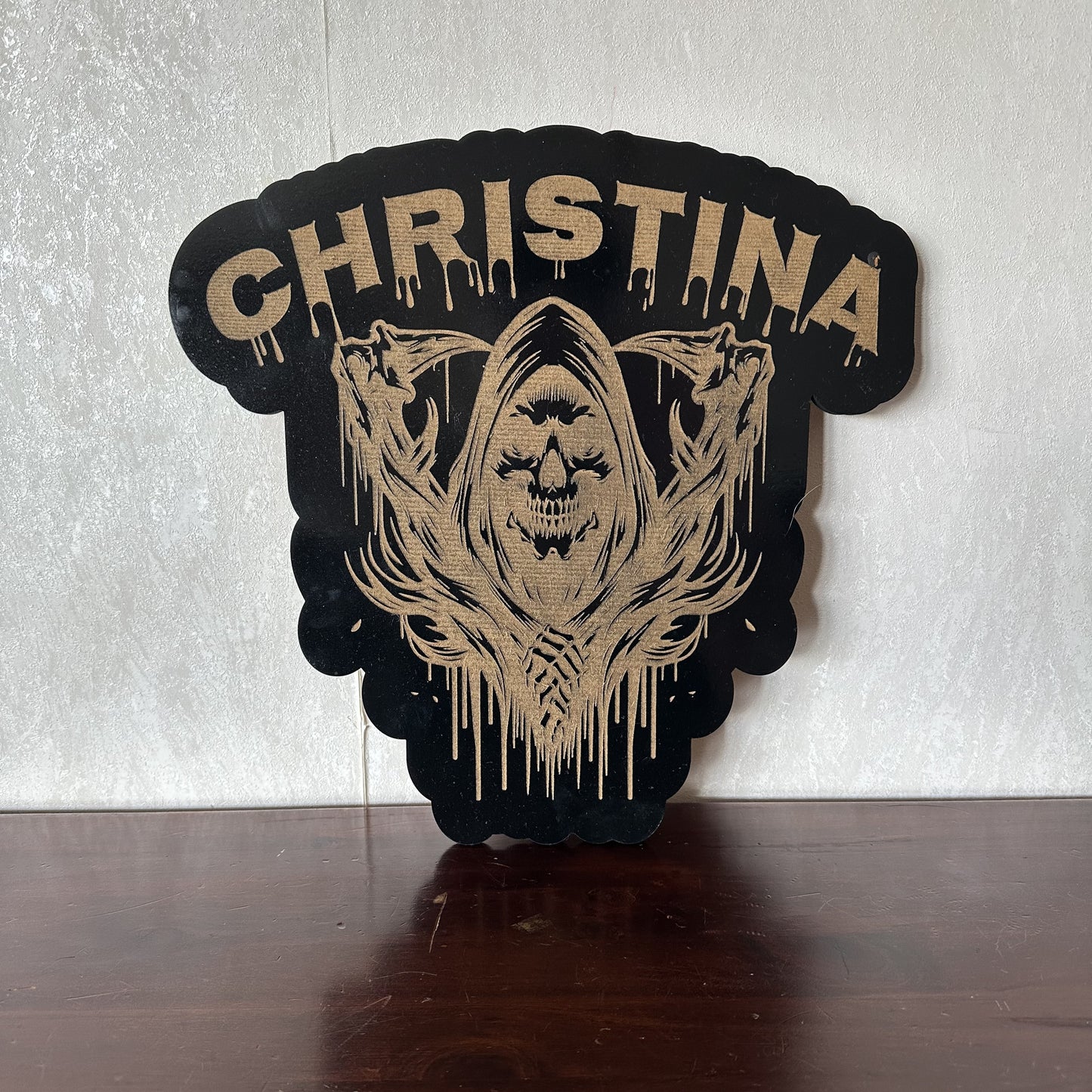 Reaper Name plaque - Laser Wood Designs