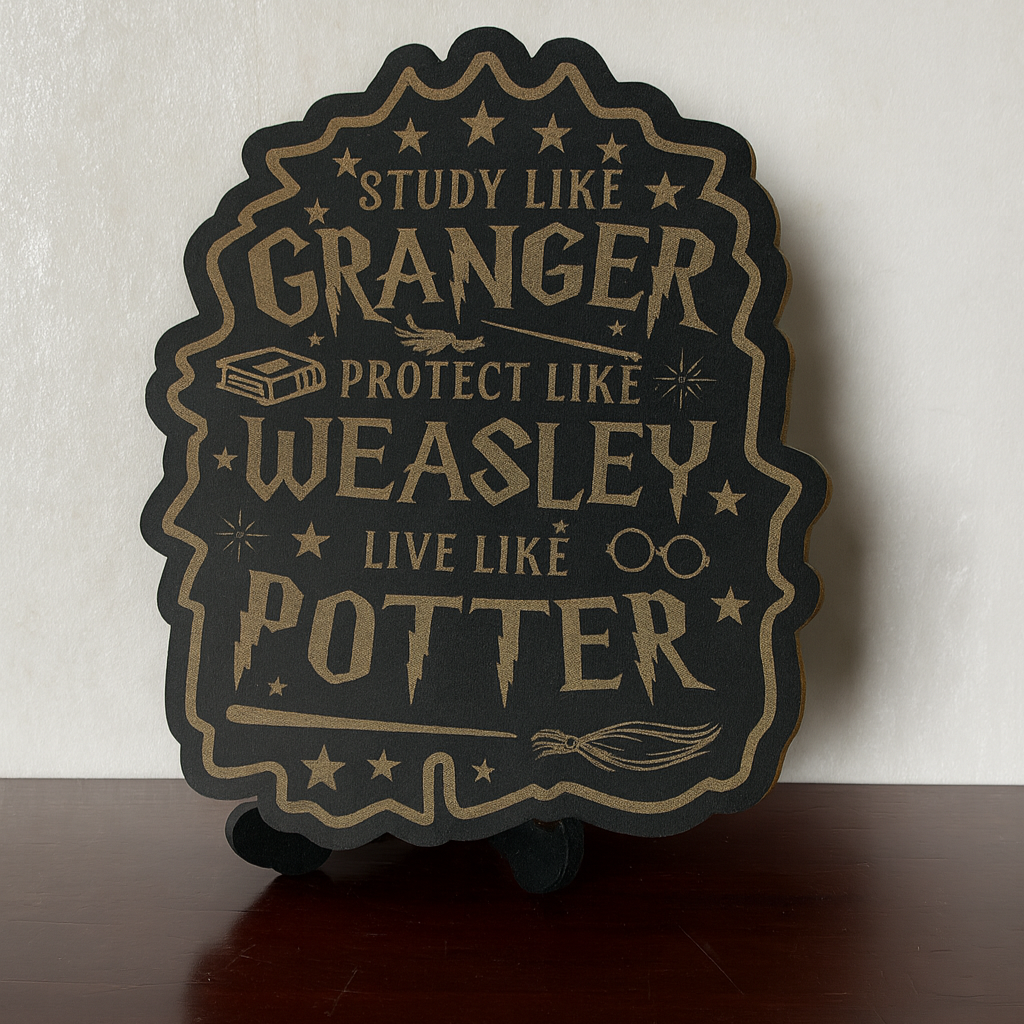 Study, Protect and Live - Laser Wood Designs