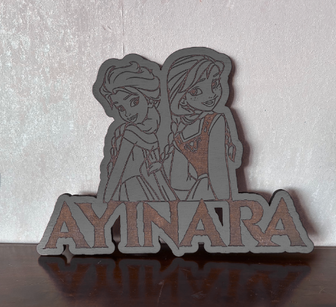Ice Princess Name - Laser Wood Designs