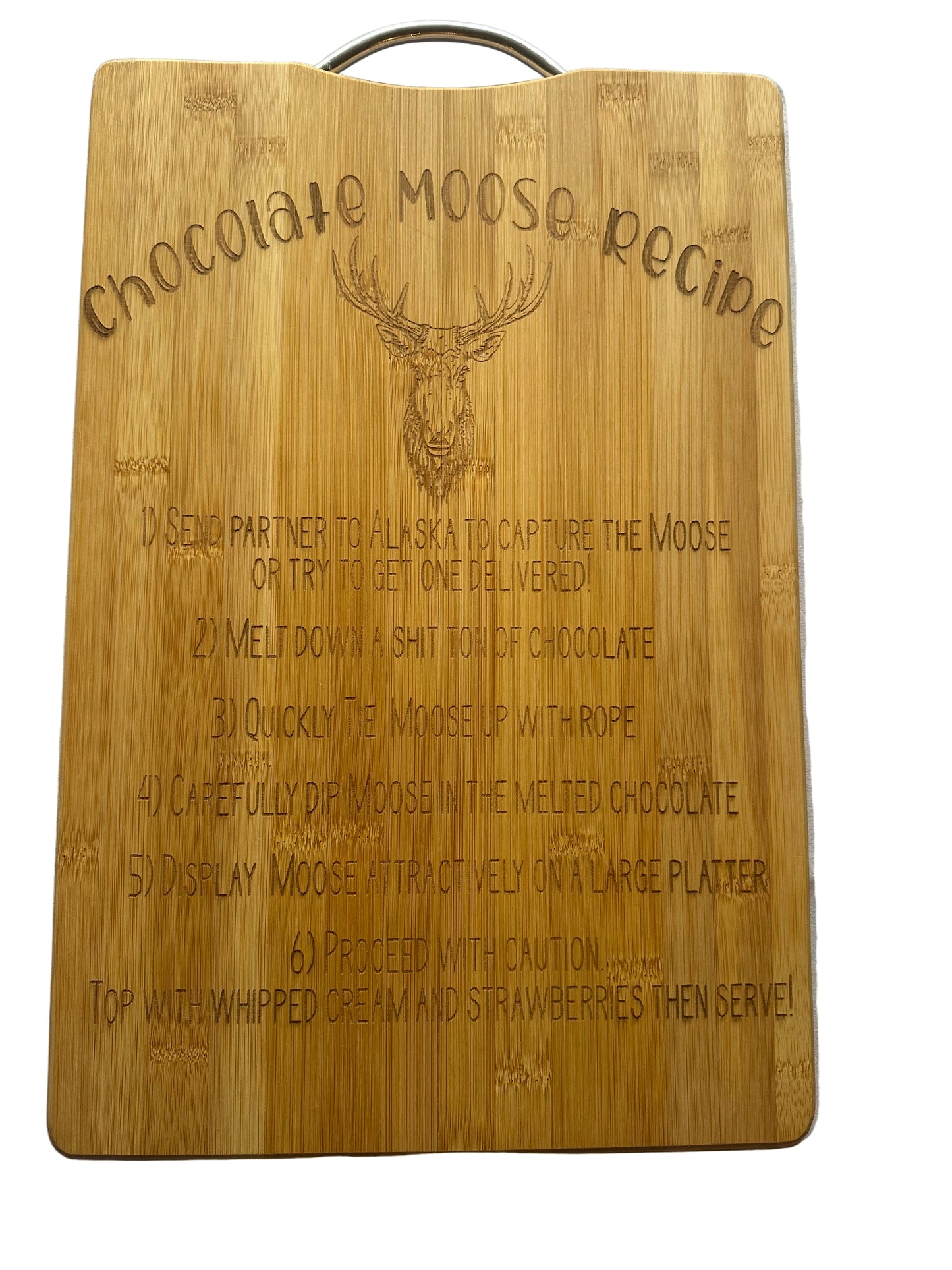 Recipe Board - Chocolate Moose - Laser Wood Designs