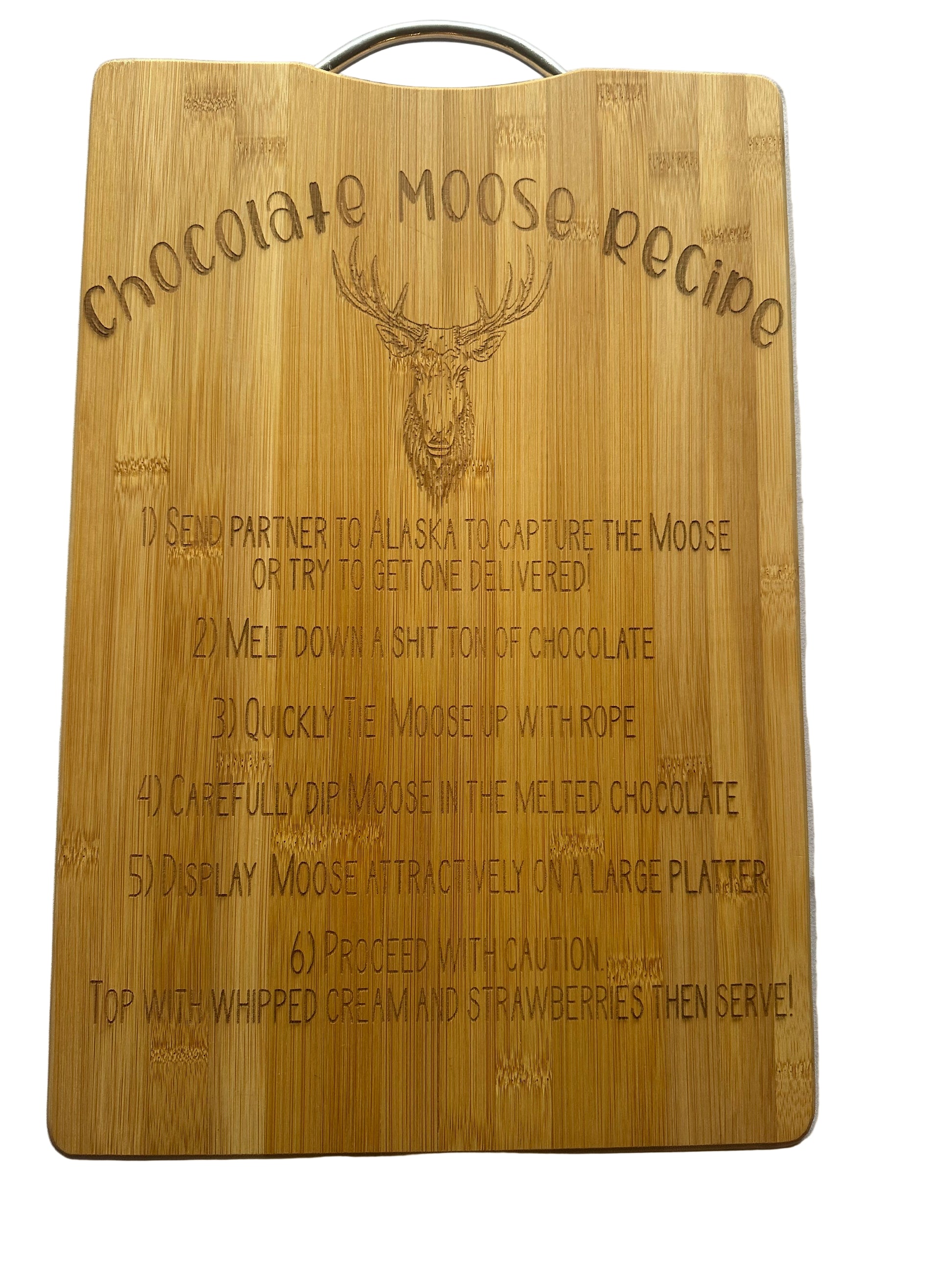 Recipe Board - Chocolate Moose - Laser Wood Designs