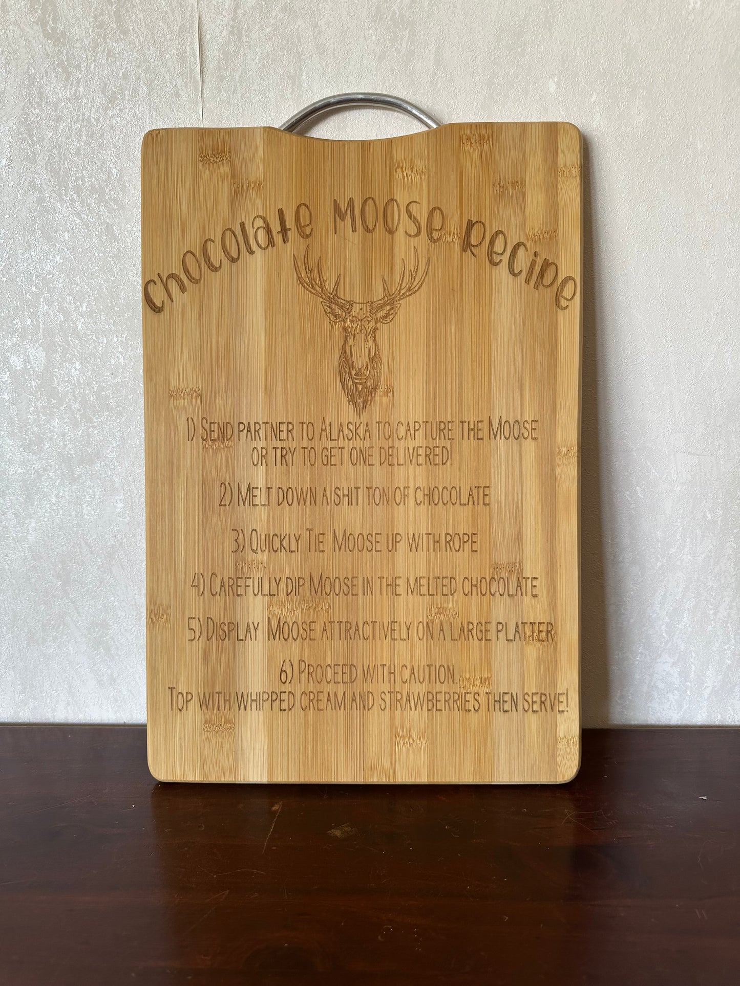 Recipe Board - Chocolate Moose - Laser Wood Designs