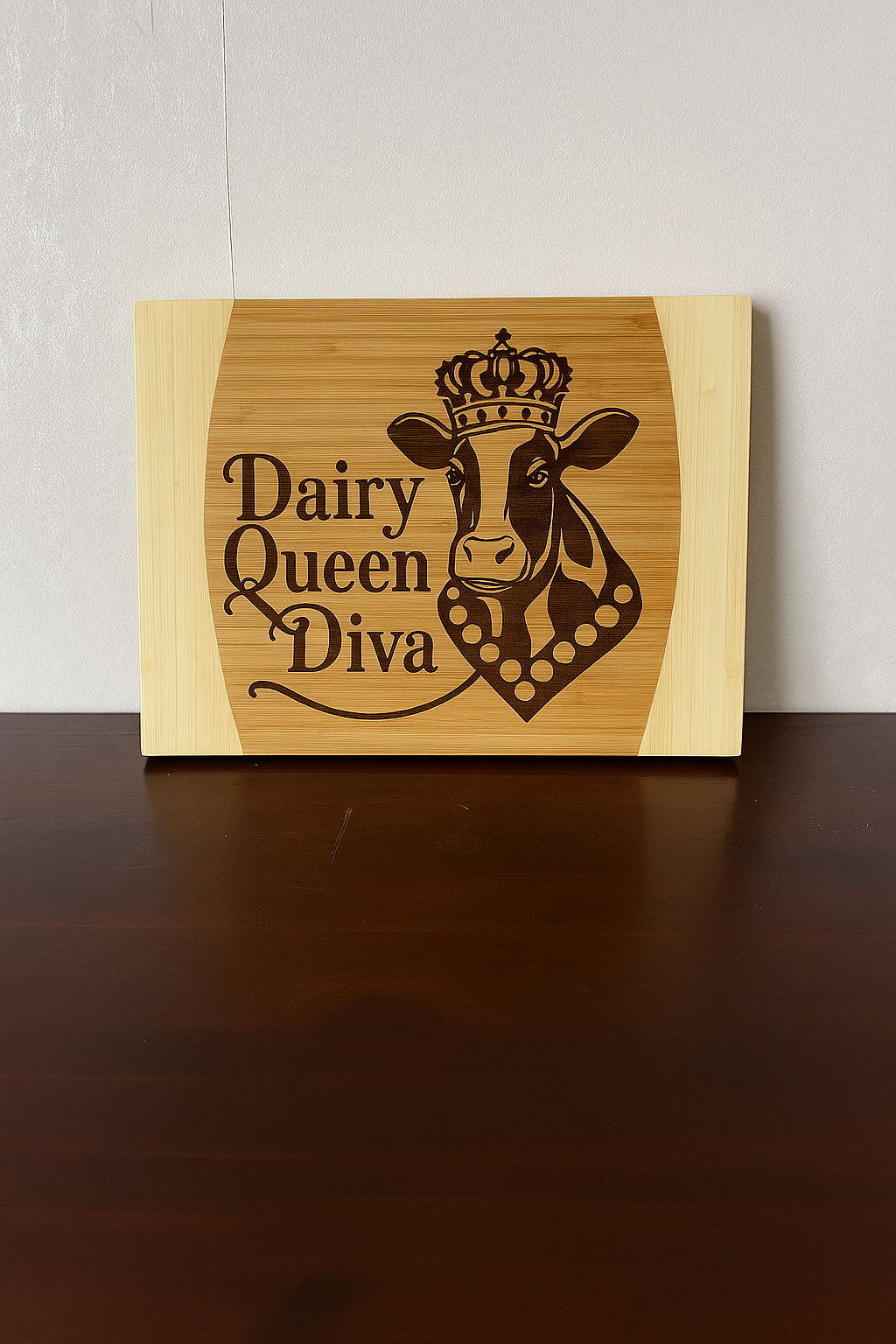 Curved Bamboo Chopping Board - Small - Laser Wood Designs