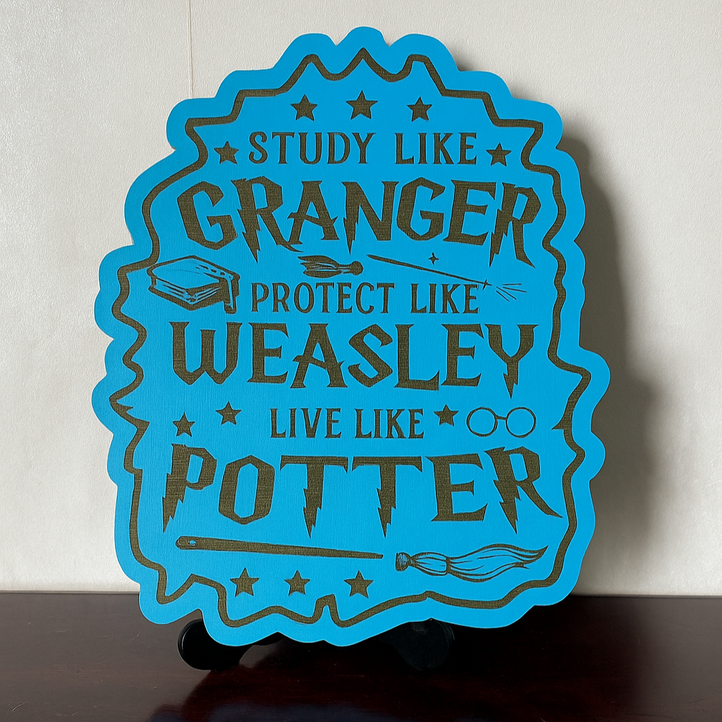 Study, Protect and Live - Laser Wood Designs