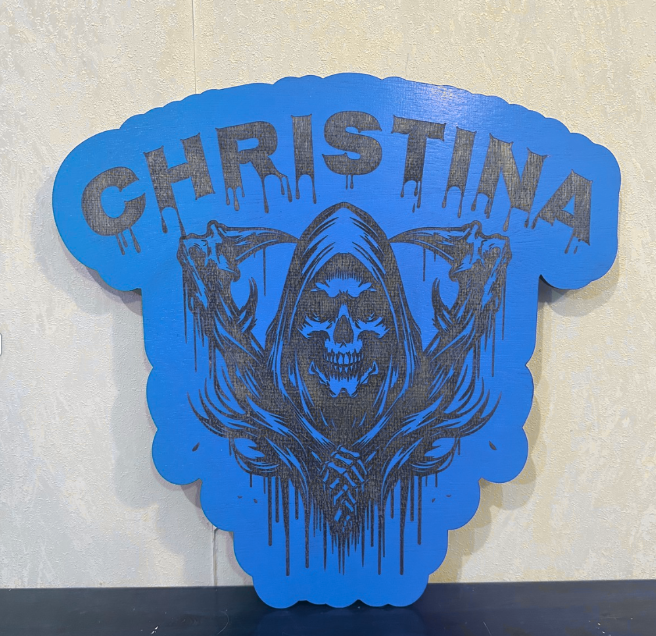 Reaper Name plaque - Laser Wood Designs