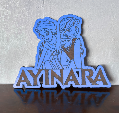 Ice Princess Name - Laser Wood Designs