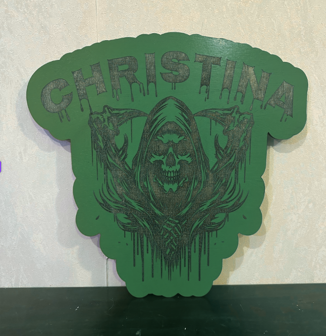Reaper Name plaque - Laser Wood Designs