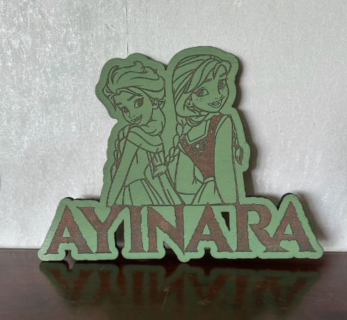 Ice Princess Name - Laser Wood Designs