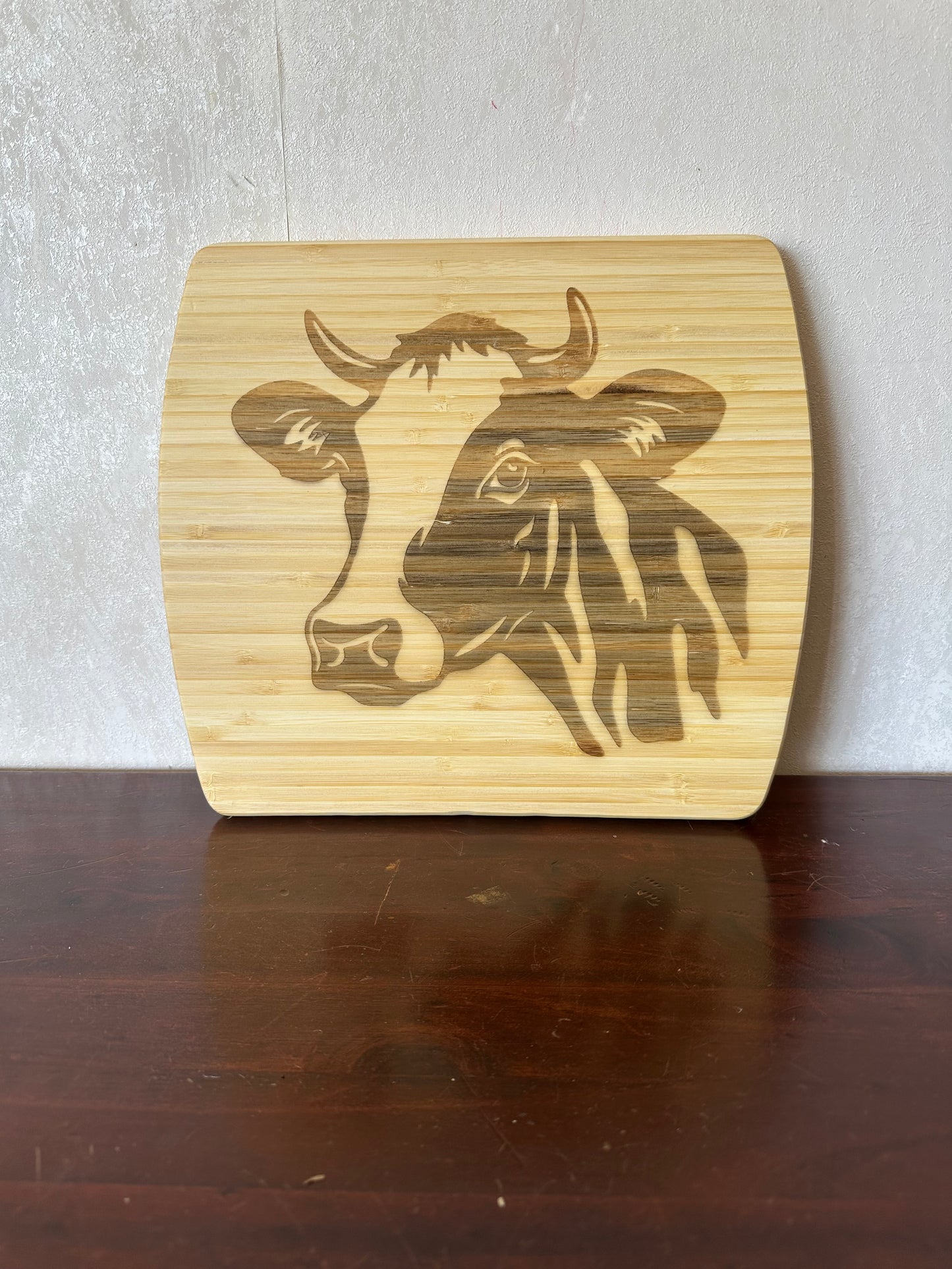 Natural Bamboo Chopping Board - Medium - Laser Wood Designs