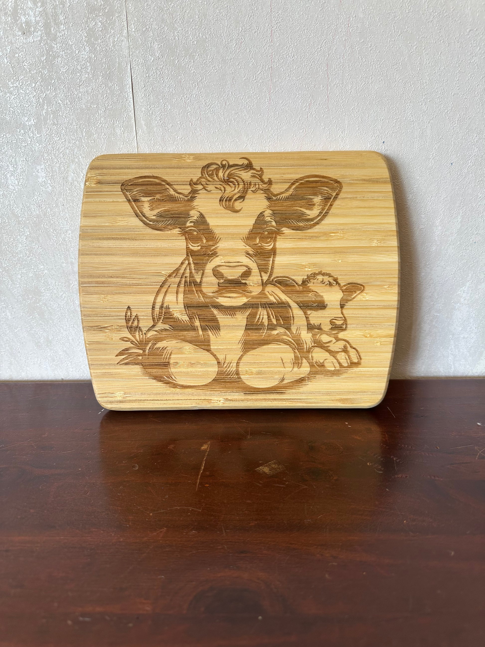 Natural Bamboo Chopping Board - Small - Laser Wood Designs