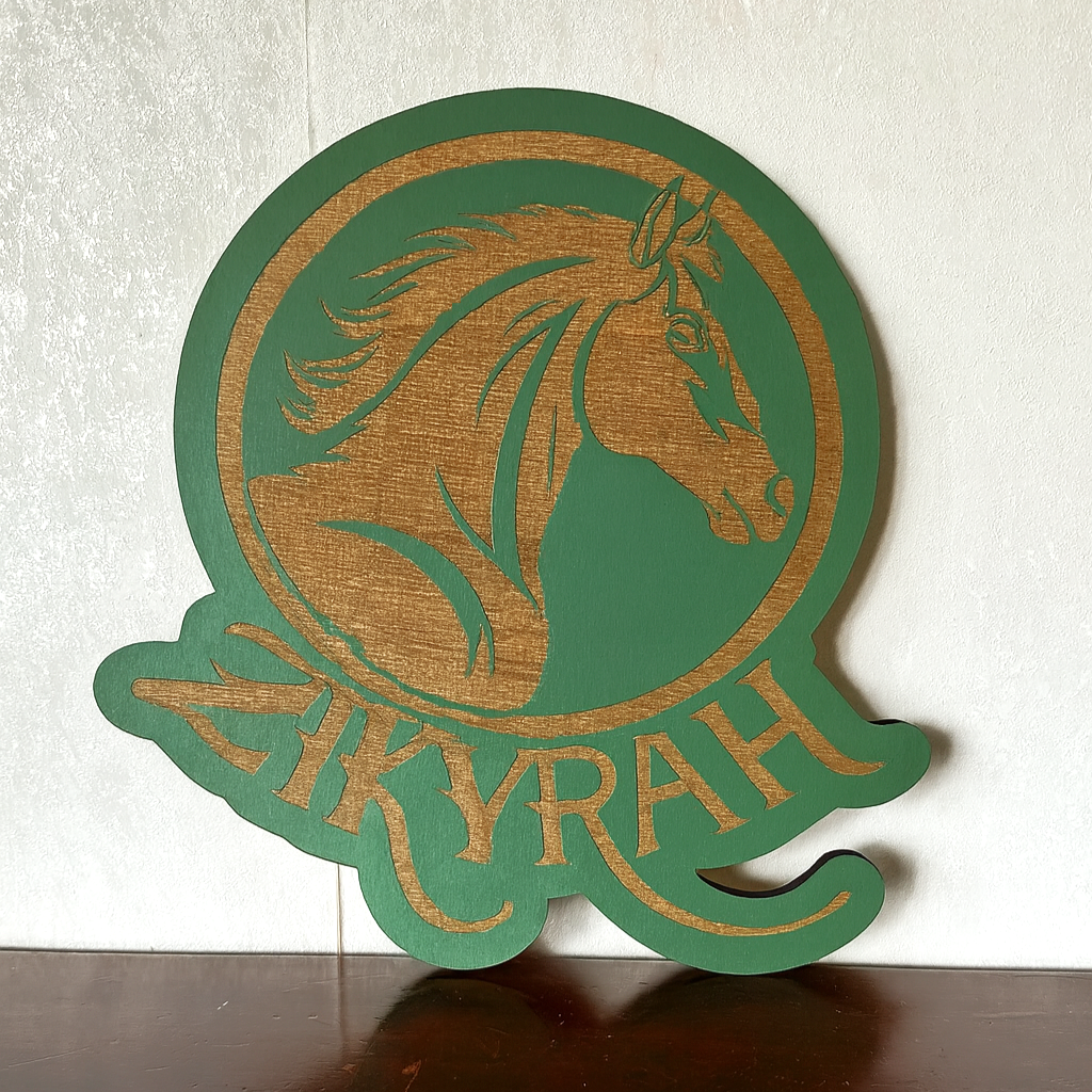 Horse Name Plaque - Laser Wood Designs