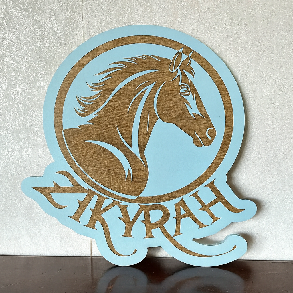 Horse Name Plaque - Laser Wood Designs