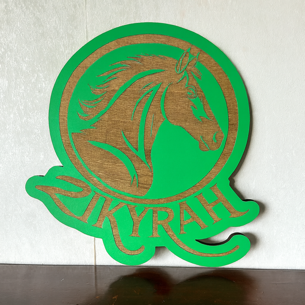 Horse Name Plaque - Laser Wood Designs
