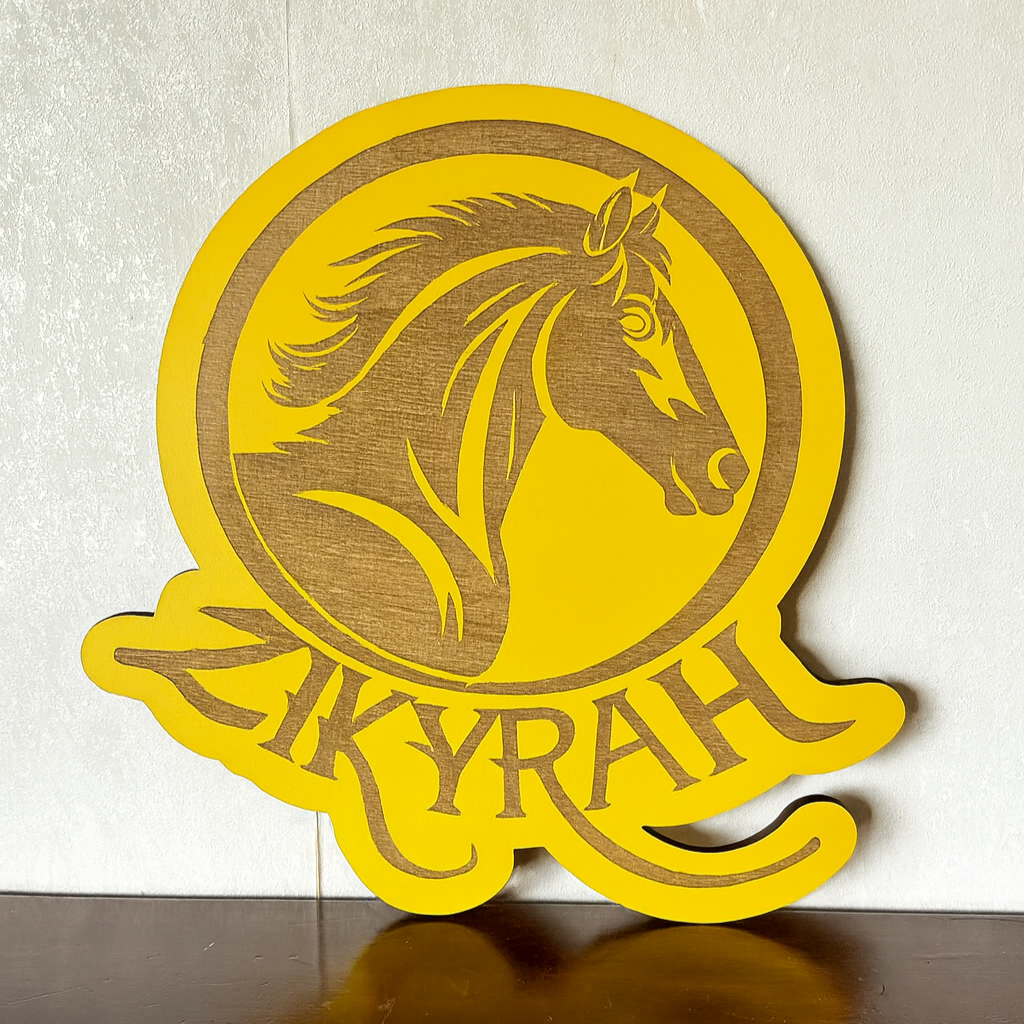 Horse Name Plaque - Laser Wood Designs