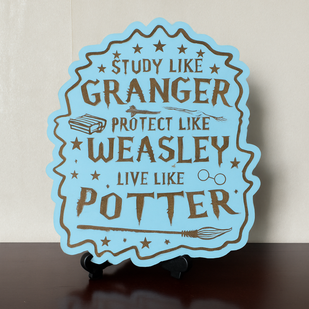 Study, Protect and Live - Laser Wood Designs