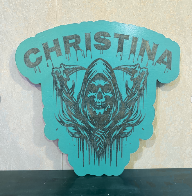 Reaper Name plaque - Laser Wood Designs