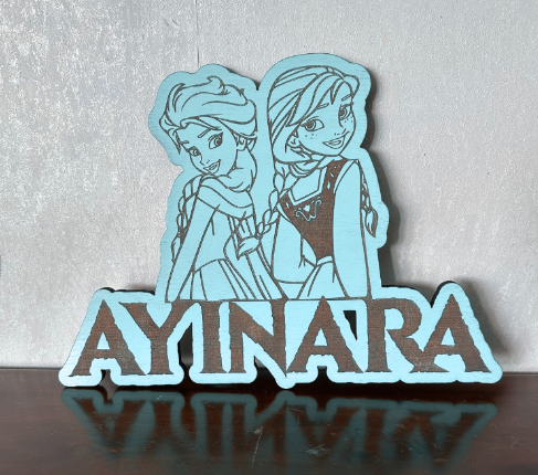 Ice Princess Name - Laser Wood Designs