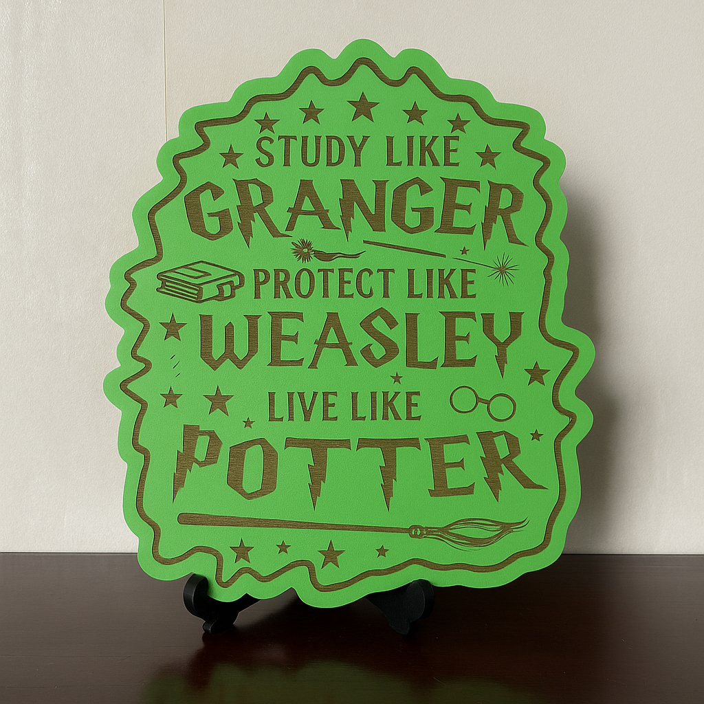 Study, Protect and Live - Laser Wood Designs