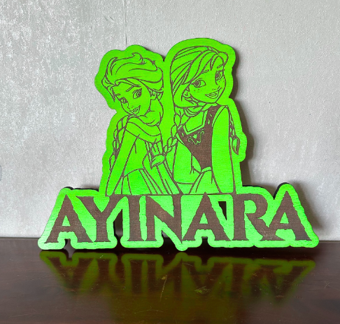 Ice Princess Name - Laser Wood Designs