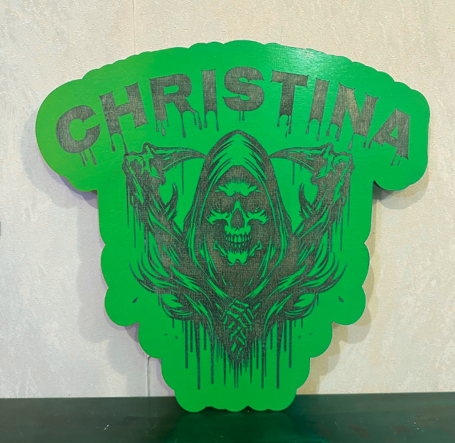 Reaper Name plaque - Laser Wood Designs