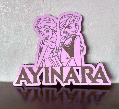 Ice Princess Name - Laser Wood Designs