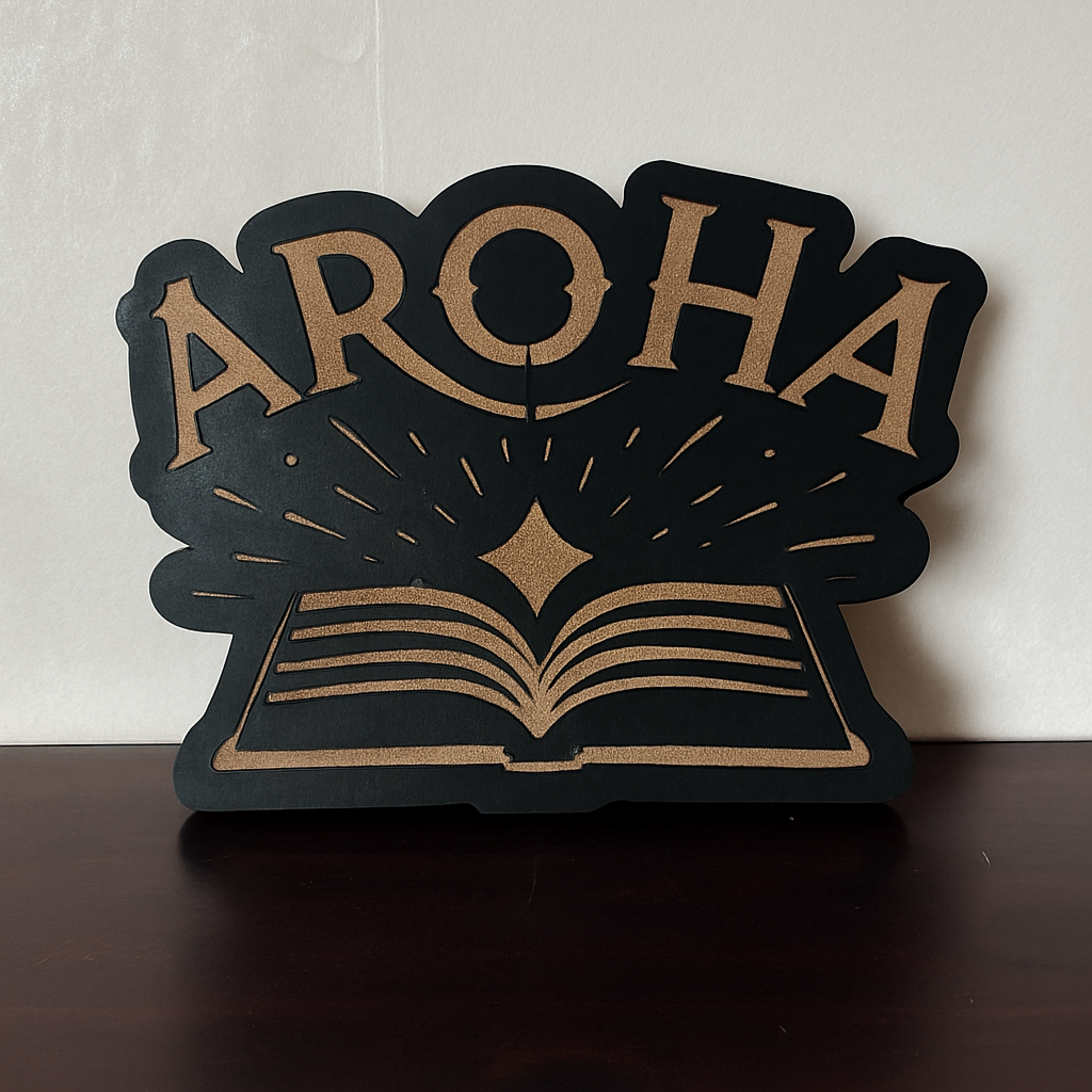 Open Book Name Plaque - Laser Wood Designs