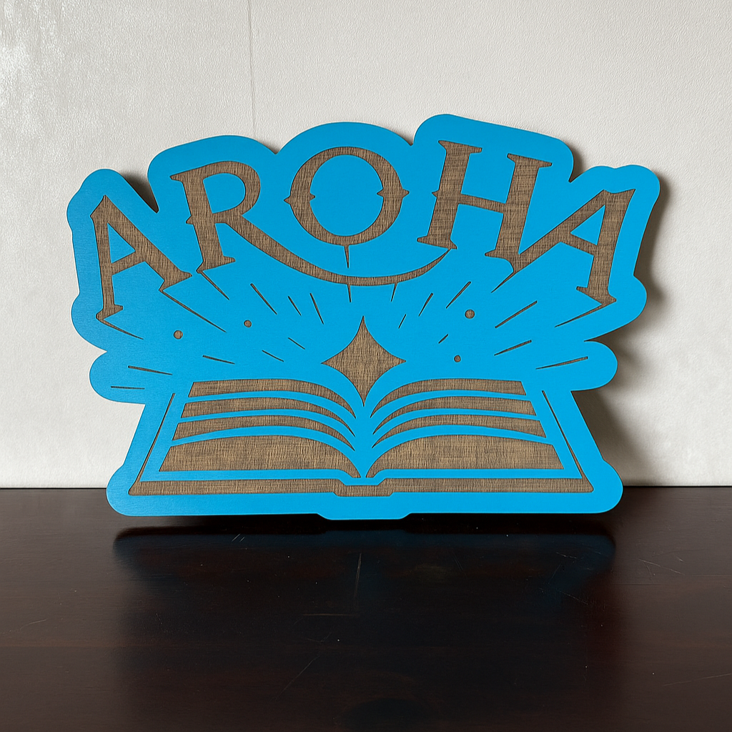Open Book Name Plaque - Laser Wood Designs