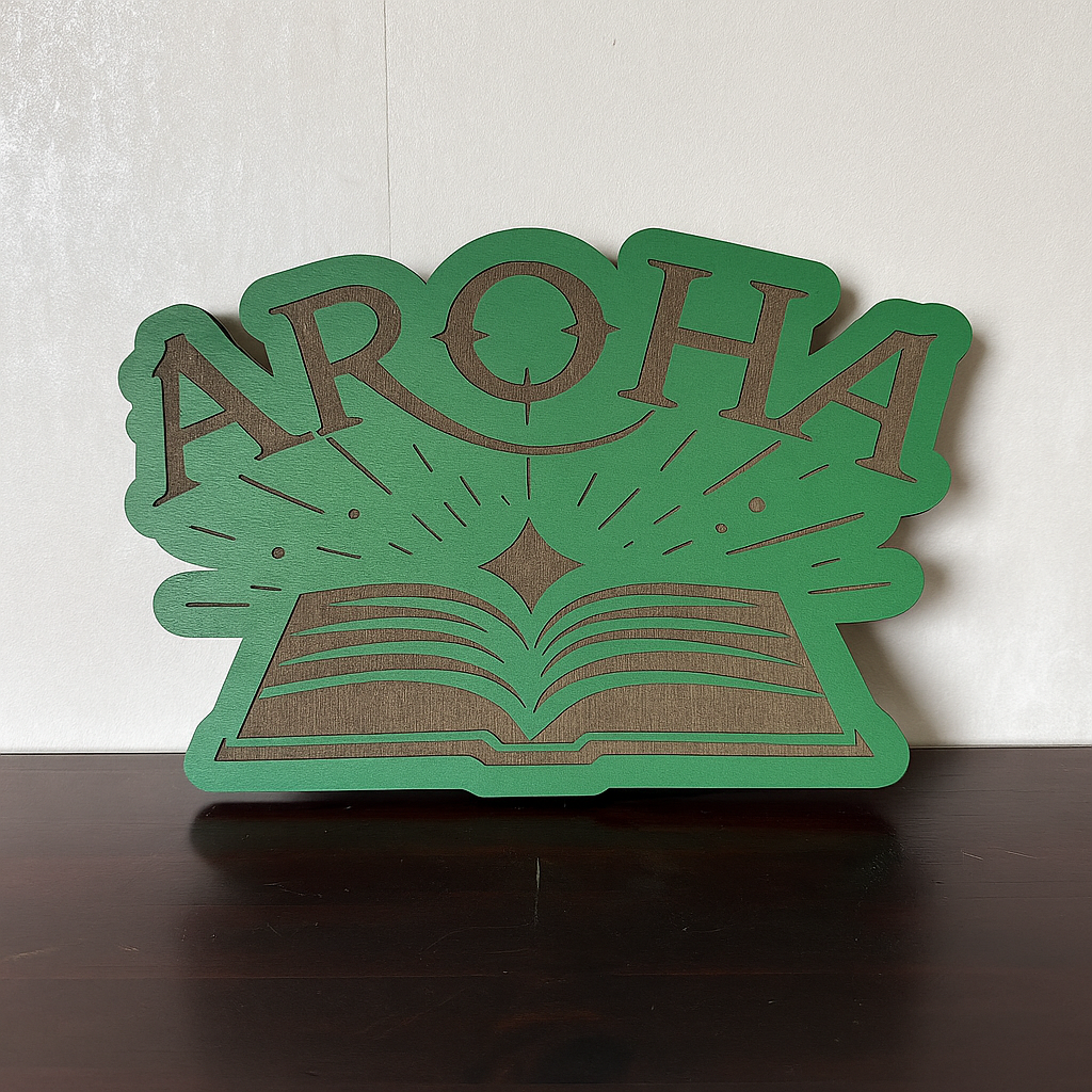 Open Book Name Plaque - Laser Wood Designs