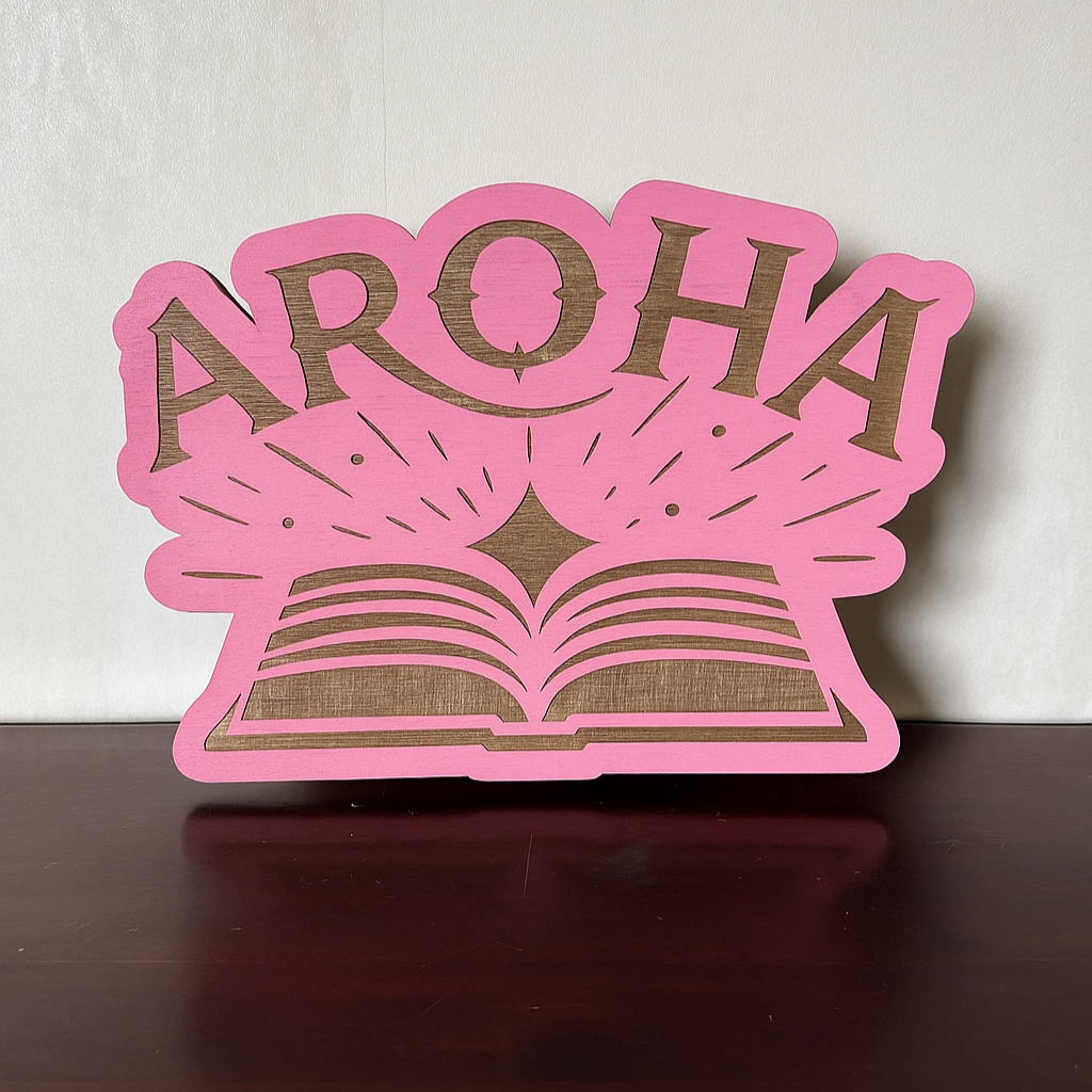 Open Book Name Plaque - Laser Wood Designs