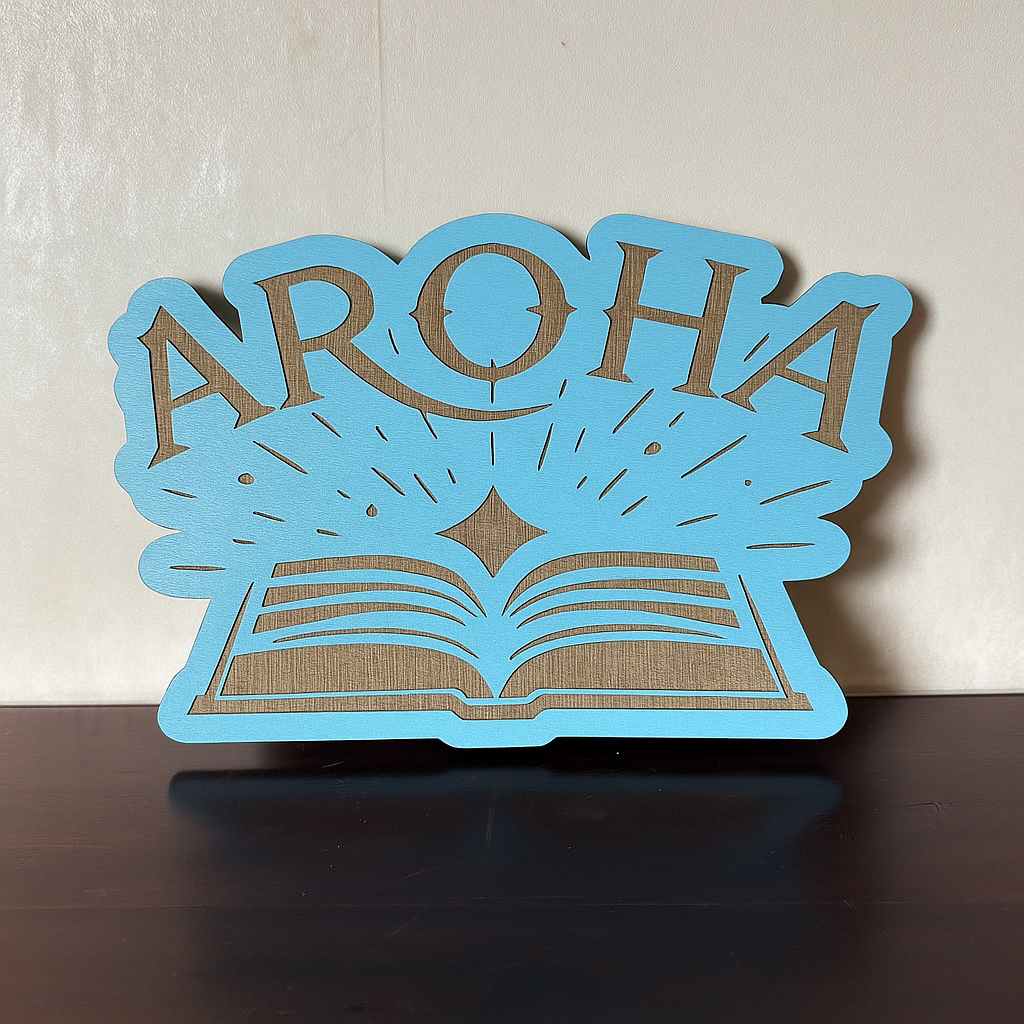 Open Book Name Plaque - Laser Wood Designs