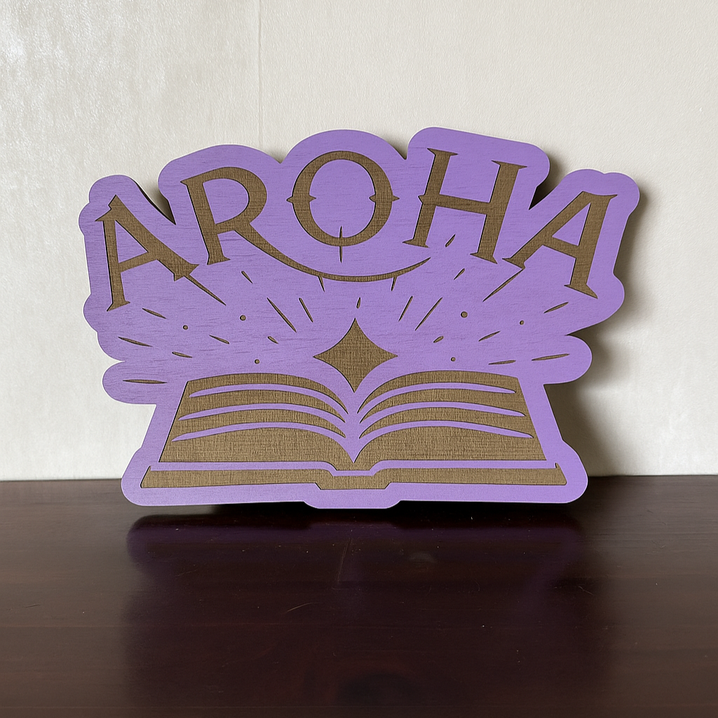 Open Book Name Plaque - Laser Wood Designs