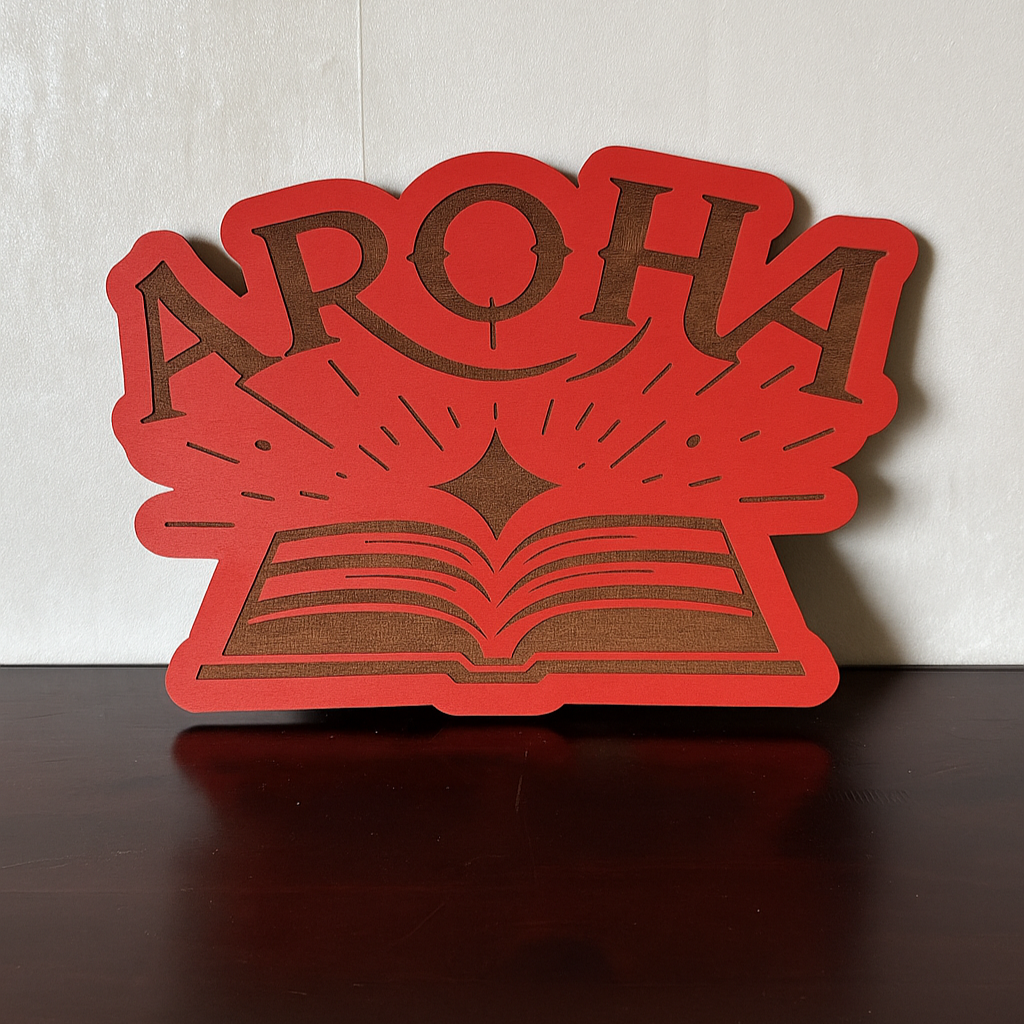 Open Book Name Plaque - Laser Wood Designs