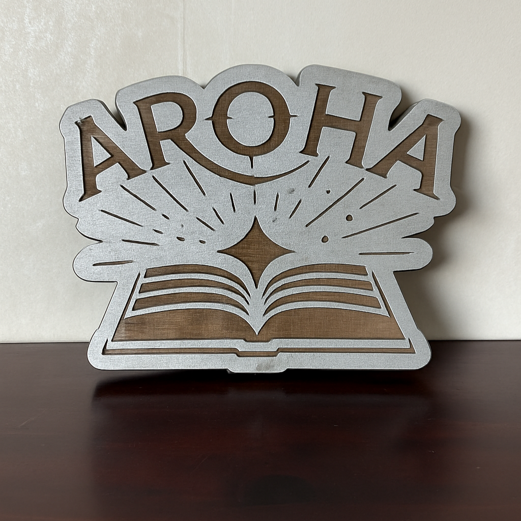 Open Book Name Plaque - Laser Wood Designs