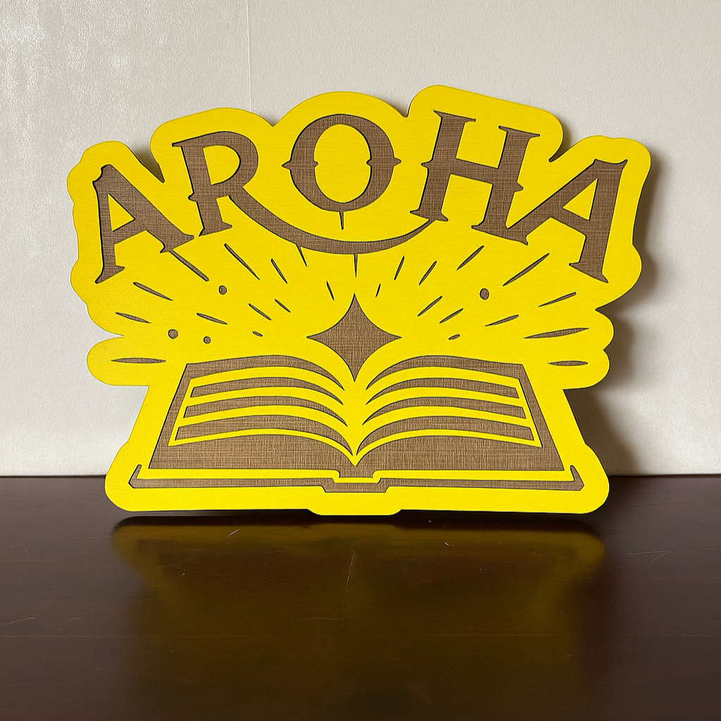 Open Book Name Plaque - Laser Wood Designs