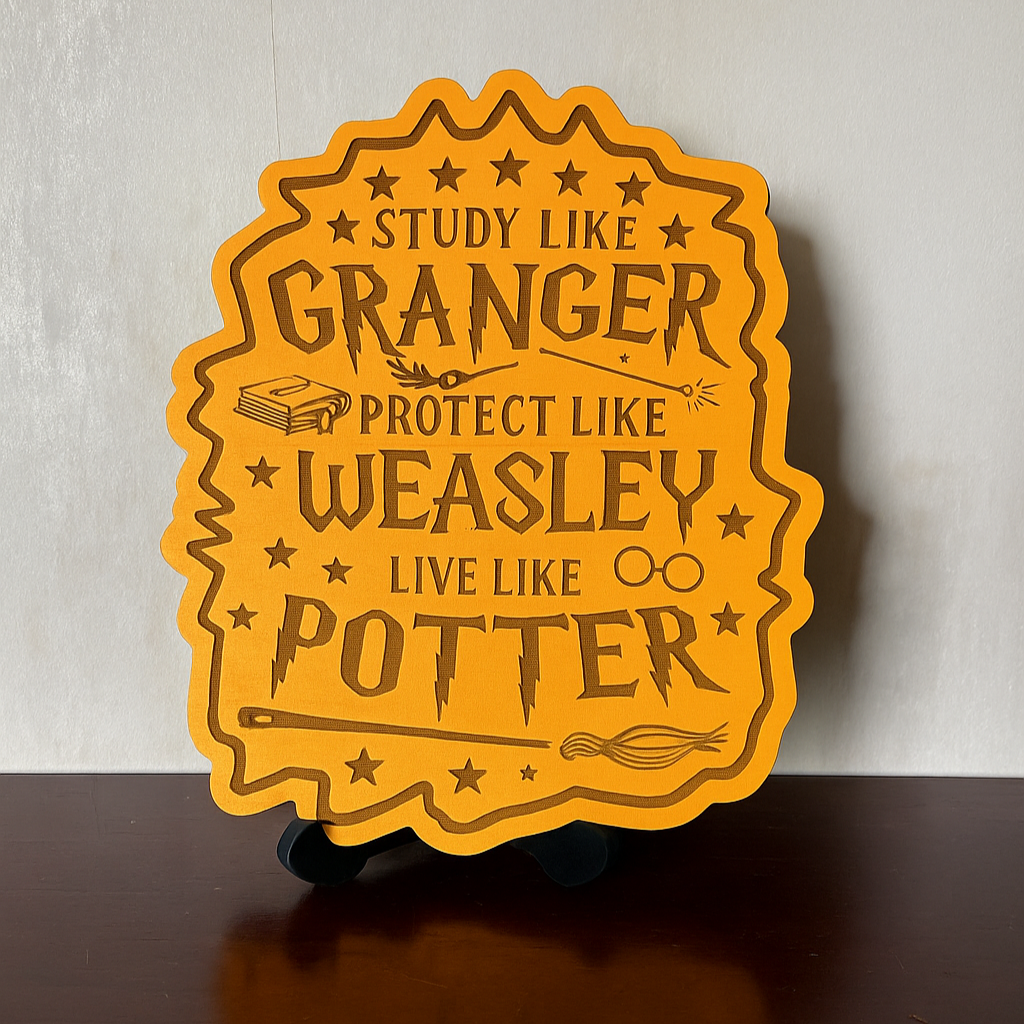 Study, Protect and Live - Laser Wood Designs