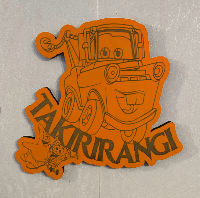 Tow Truck Name - Laser Wood Designs