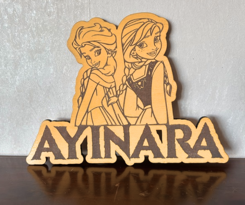 Ice Princess Name - Laser Wood Designs