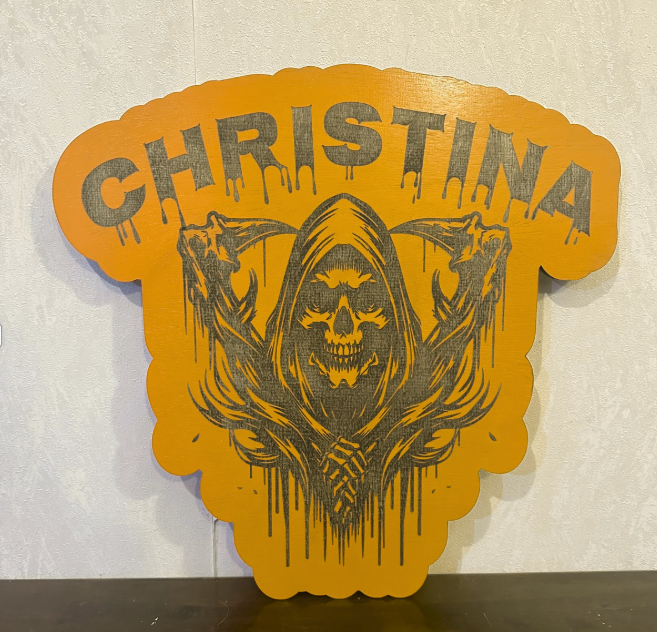 Reaper Name plaque - Laser Wood Designs
