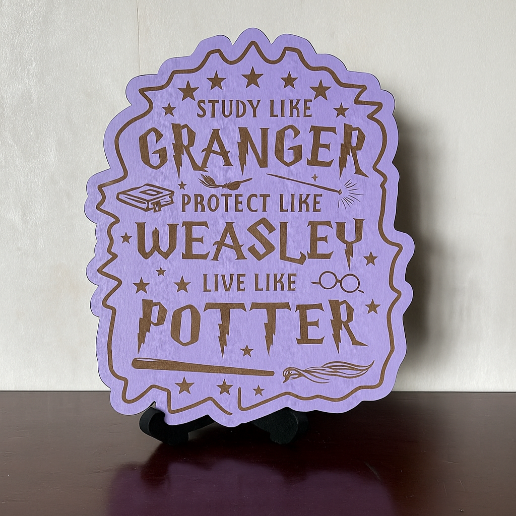 Study, Protect and Live - Laser Wood Designs