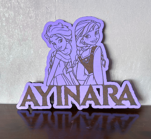 Ice Princess Name - Laser Wood Designs
