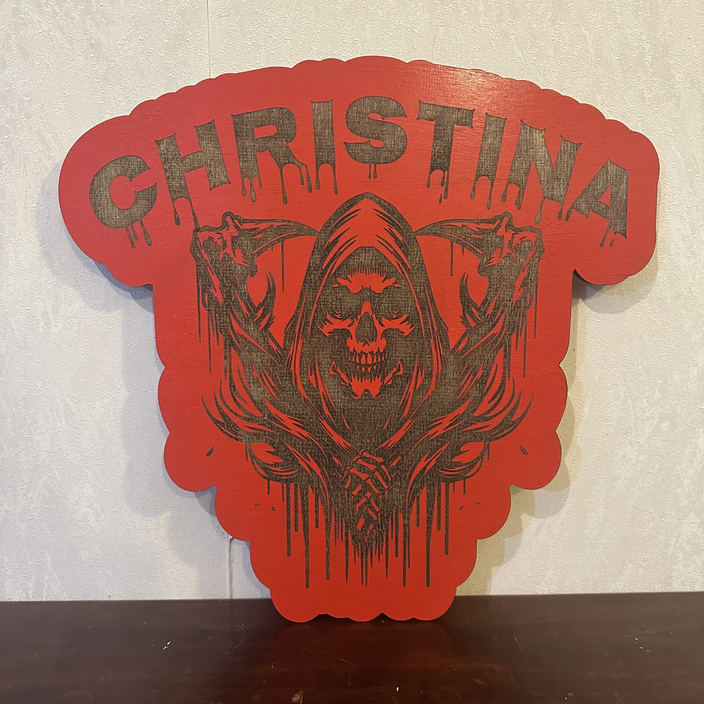 Reaper Name plaque - Laser Wood Designs