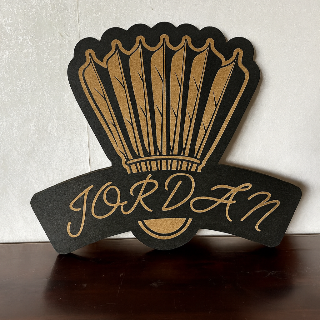 Badminton Name Plaque - Laser Wood Designs