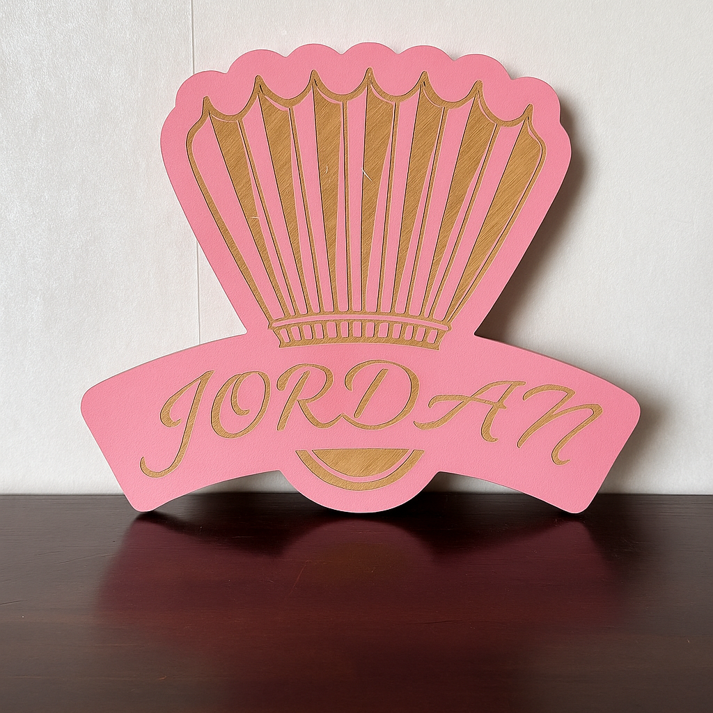 Badminton Name Plaque - Laser Wood Designs
