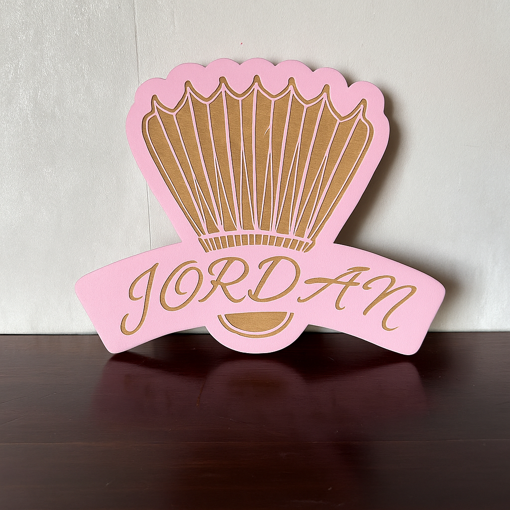 Badminton Name Plaque - Laser Wood Designs