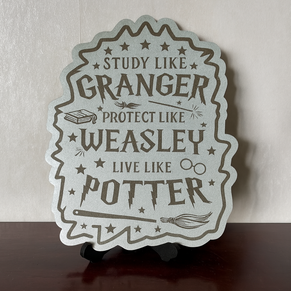 Study, Protect and Live - Laser Wood Designs