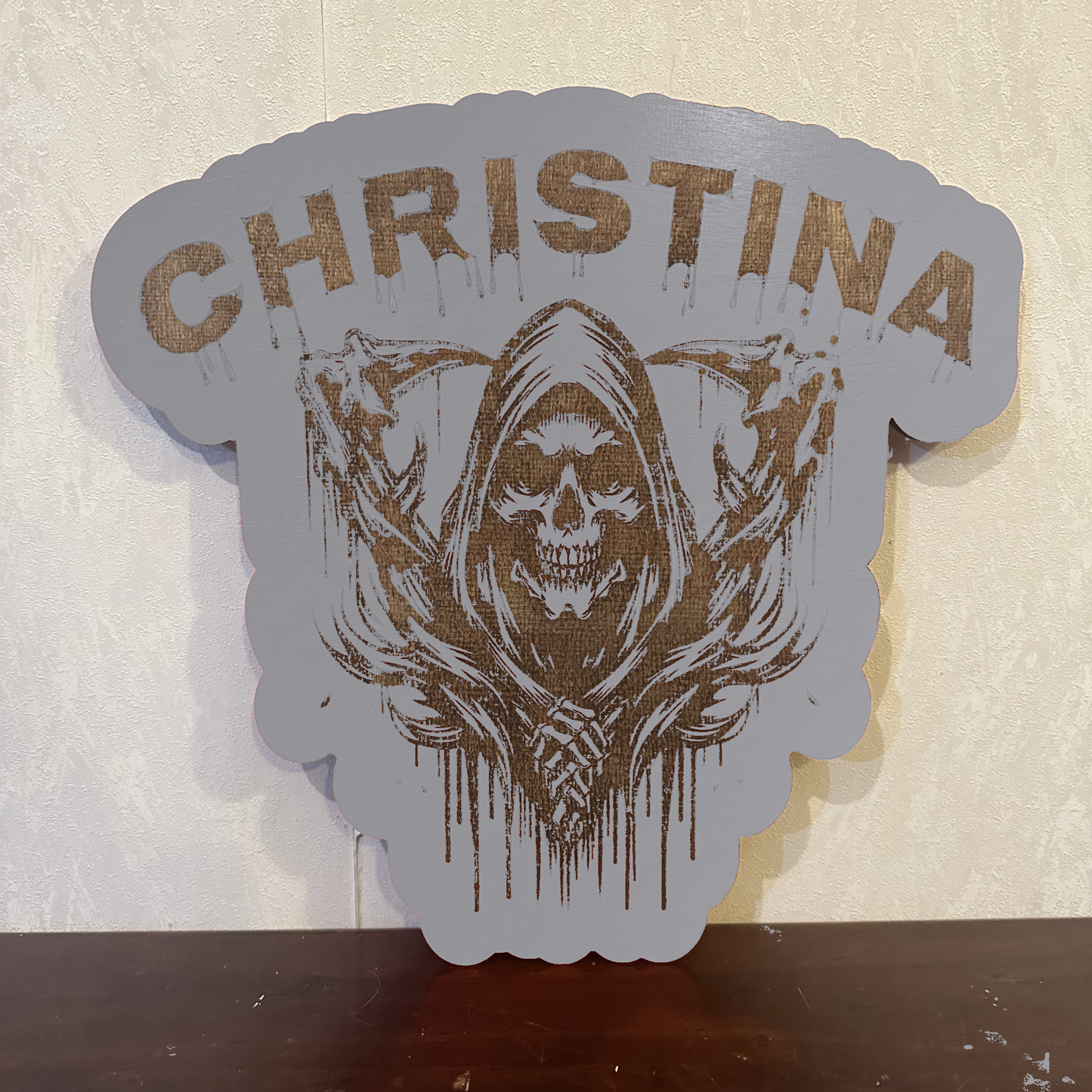 Reaper Name plaque - Laser Wood Designs